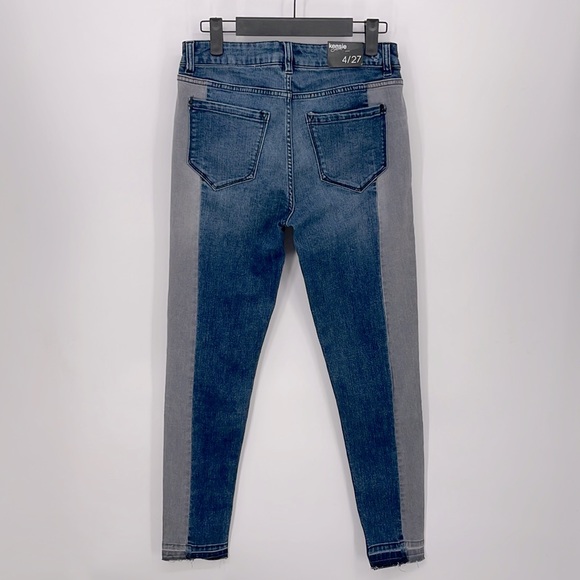 Kensie Effortless Two Tone Ankle Mid Rise Ankle Jeans - Picture 3 of 3